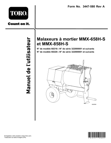 MMX-658H-S Mortar Mixer | Toro MMX-858H-S Mortar Mixer Concrete Equipment Manuel utilisateur | Fixfr