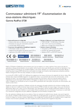 Westermo RedFox-5728-E-F16G-T12G-HVHV 19" Managed Substation Automation Switch Fiche technique