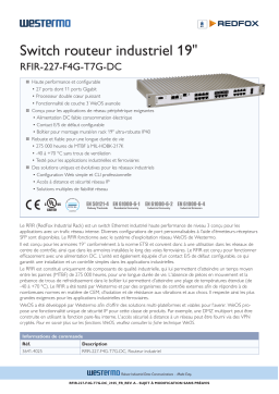 Westermo RFIR-227-F4G-T7G-DC 19” Rackmount Industrial Routing Switch Fiche technique