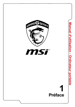 MSI GS72 Stealth Pro (6th Gen) (GTX 970M) LAPTOP Manuel du propriétaire