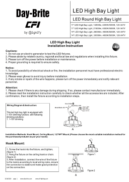 Day-Brite CFI HCY LED High Bay Manuel utilisateur