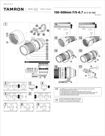 Tamron A057 150-500mm F/5-6.7 Di III VC VXD Manuel utilisateur | Fixfr