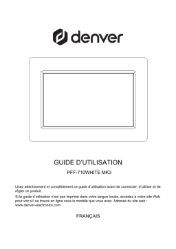 Denver PFF-710WHITEMK3 7” digital Wi-Fi photoframe Manuel utilisateur