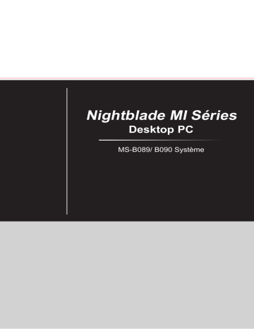 Nightblade MI2 | MSI GE66 Raider (Intel® 10th Gen)(GeForce ) LAPTOP Manuel du propriétaire | Fixfr