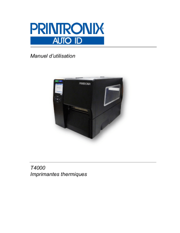 Printronix Auto ID T4000 Industrial Printer Manuel utilisateur | Fixfr