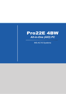 MSI Pro 22E 4BW ALL-IN-ONE PC Manuel du propriétaire