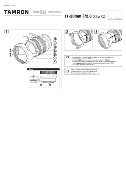 Tamron B060 11-20mm F/2.8 DiⅢ-A RXD Manuel utilisateur