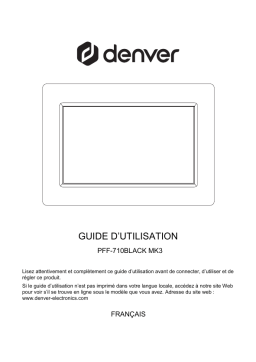 Denver PFF-710BLACKMK3 7” digital Wi-Fi photoframe Manuel utilisateur