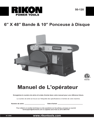 Rikon Power Tools 50-120 Manuel utilisateur | Fixfr