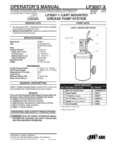 LP3007-1 | Ingersoll-Rand LP3007-X Heat Pump Manuel utilisateur | Fixfr