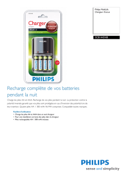 Philips SCB1445NB Battery Charger Manuel utilisateur