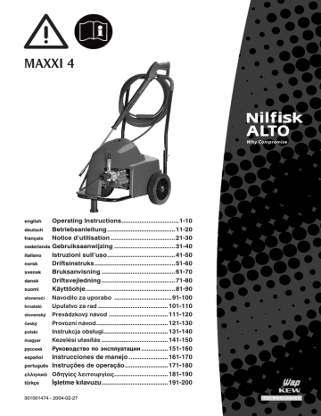 Nilfisk-ALTO MAXXI 4 Vacuum Cleaner Manuel utilisateur | Fixfr