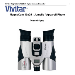 Vivitar MagnaCam 1025x1 Digital Camera/Binocular Camera Accessories Manuel utilisateur