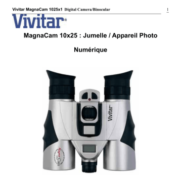 Vivitar MagnaCam 1025x1 Digital Camera/Binocular Camera Accessories Manuel utilisateur | Fixfr