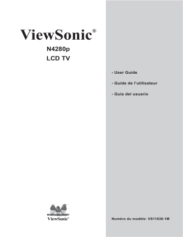 ViewSonic VS11838-1M Flat Panel Television Manuel utilisateur | Fixfr