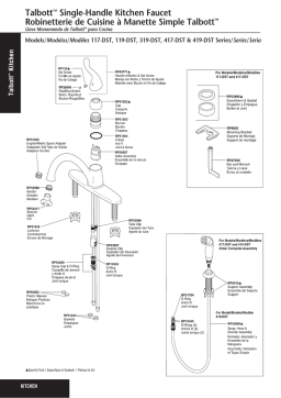 Delta 119-DST Series Plumbing Product Manuel utilisateur