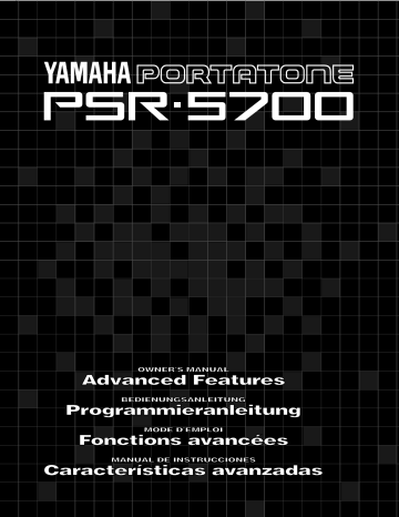 Yamaha psr-5700 Electronic Keyboard Manuel utilisateur | Fixfr