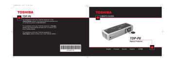 Toshiba TDP-P6 Projection Television Manuel utilisateur | Fixfr