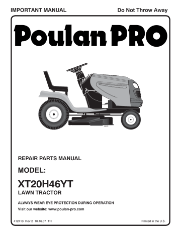 412413 | Poulan 960420047 Lawn Mower Manuel utilisateur | Fixfr
