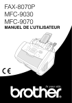 Brother FAX-8070P, MFC-9030 Manuel d'utilisation | AI Chat &amp; PDF Access