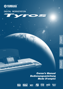 Yamaha TYROS Musical Instrument Manuel utilisateur