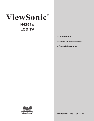 ViewSonic VS11502-1M Flat Panel Television Manuel utilisateur | Fixfr