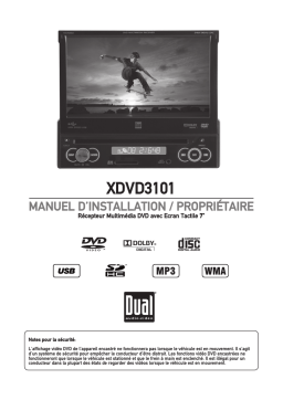 Dual XDVD3101 Car Video System Manuel utilisateur