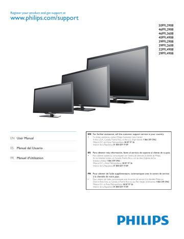 Philips 29PFL4908 CRT Television Manuel utilisateur | Fixfr