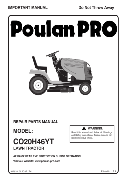 Poulan 96042004900 Lawn Mower Manuel utilisateur
