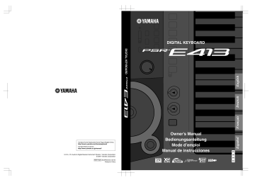 Yamaha PSR-E413 Electronic Keyboard Manuel utilisateur | Fixfr