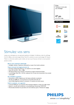 Philips 47 PO Flat Panel Television Manuel utilisateur