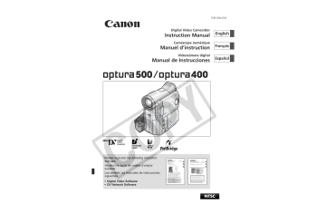 Optura 500 | Canon Optura 400 Camcorder Manuel utilisateur | Fixfr
