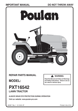 Poulan 423307 Lawn Mower Manuel utilisateur