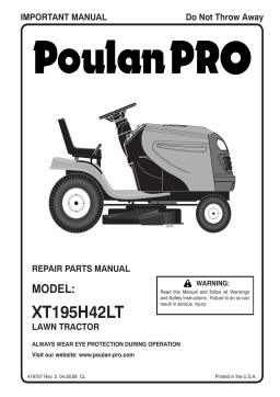 Poulan 96042007200 Lawn Mower Manuel utilisateur