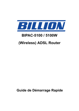 Billion Electric Company 5100 Network Router Manuel utilisateur