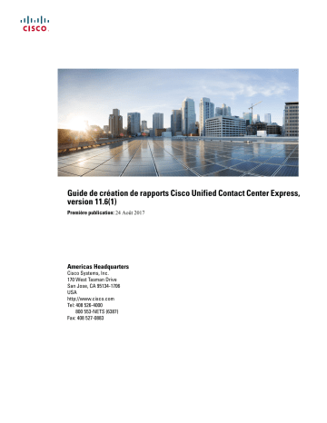 Mode d'emploi | Cisco Unified Contact Center Express 11.6(1)  Manuel utilisateur | Fixfr