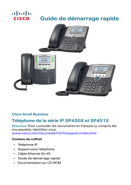 Cisco SPA502G 1-Line IP Phone  Guide de démarrage rapide