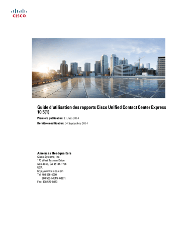Mode d'emploi | Cisco Unified Contact Center Express 10.5(1)  Manuel utilisateur | Fixfr