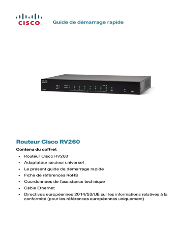 Cisco Small Business RV Series Routers Guide de démarrage rapide | Fixfr