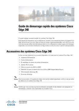 Cisco Edge 340 Digital Media Player  Guide de démarrage rapide