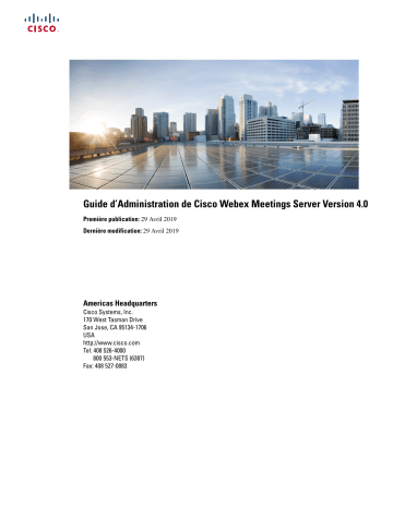 Mode d'emploi | Cisco WebEx Meetings Server 4.0  Manuel utilisateur | Fixfr