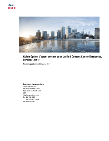Mode d'emploi | Cisco Unified Contact Center Enterprise Manuel utilisateur | Fixfr
