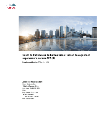 Finesse 12.5(1)  | Mode d'emploi | Cisco Finesse Manuel utilisateur | Fixfr