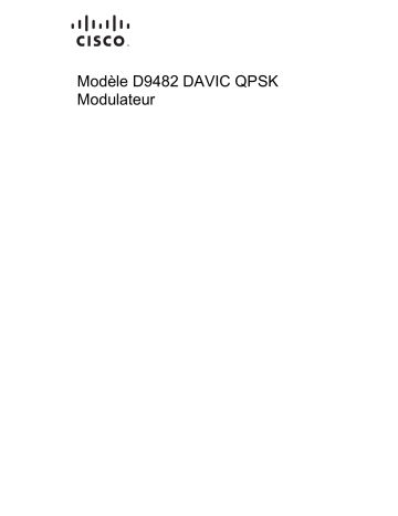 Model D9482 DAVIC QPSK Modulator  | Cisco DAVIC QPSK Devices Guide d'installation | Fixfr