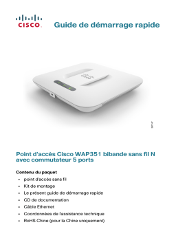 Cisco WAP351 Wireless-N Dual Radio Access Point Guide de démarrage rapide