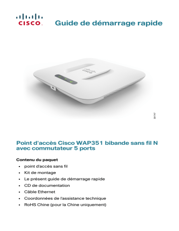 Cisco WAP351 Wireless-N Dual Radio Access Point Guide de démarrage rapide | Fixfr