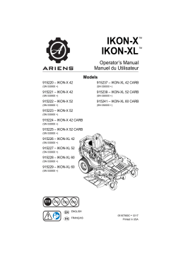 Ariens 915223 IKON-X ARIENS 52" KAWASAKI Manuel utilisateur