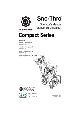 Ariens 920028 COMPACT TRACK 24 Manuel utilisateur