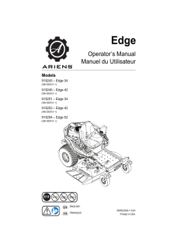 Ariens 915253 EDGE 42 BRIGGS Manuel utilisateur