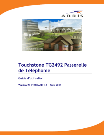 Arris TG2492S/CE Touchstone Telephony Gateway Mode d'emploi | Fixfr